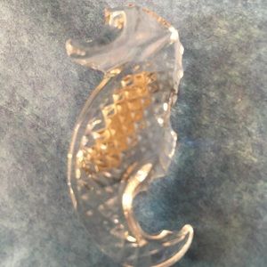 Waterford Crystal Seahorse Pin